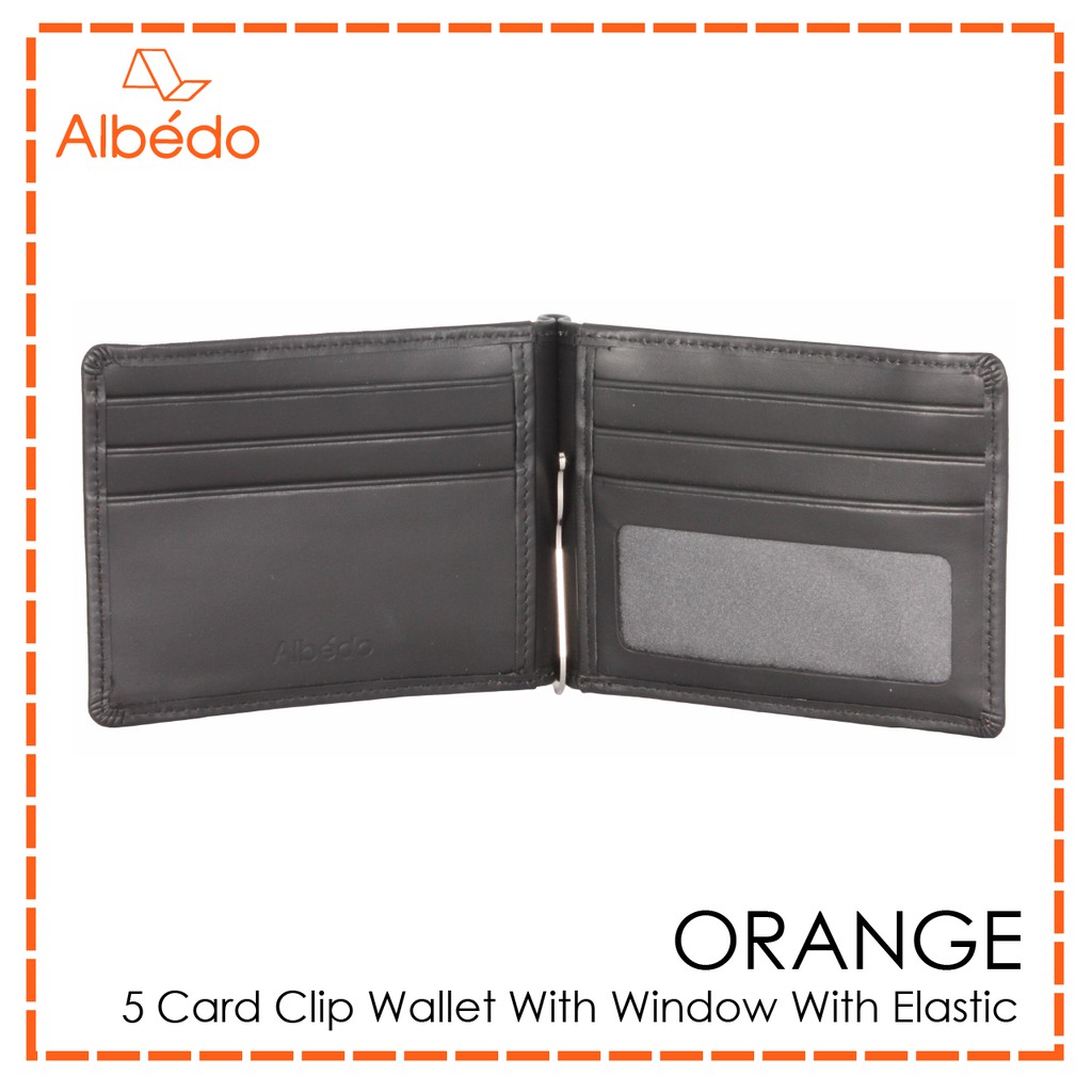 albedo-orange-5-card-clip-wallet-with-window-with-elastic-กระเป๋าสตางค์-คลิปหนีบธนบัตร-รุ่น-orange-or03799