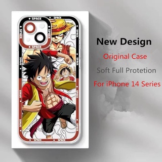 เคสโทรศัพท์มือถือนิ่ม ลายการ์ตูนลูฟี่ One Piece สําหรับ Samsung Galaxy J7 Prime A01 A03S A10 A23 A03 A31 A50 A30 A20 A21S A20S A02S A10S A72 A52 A52S A53 A33 A22 A12 A13 A32 A51 A31 A71