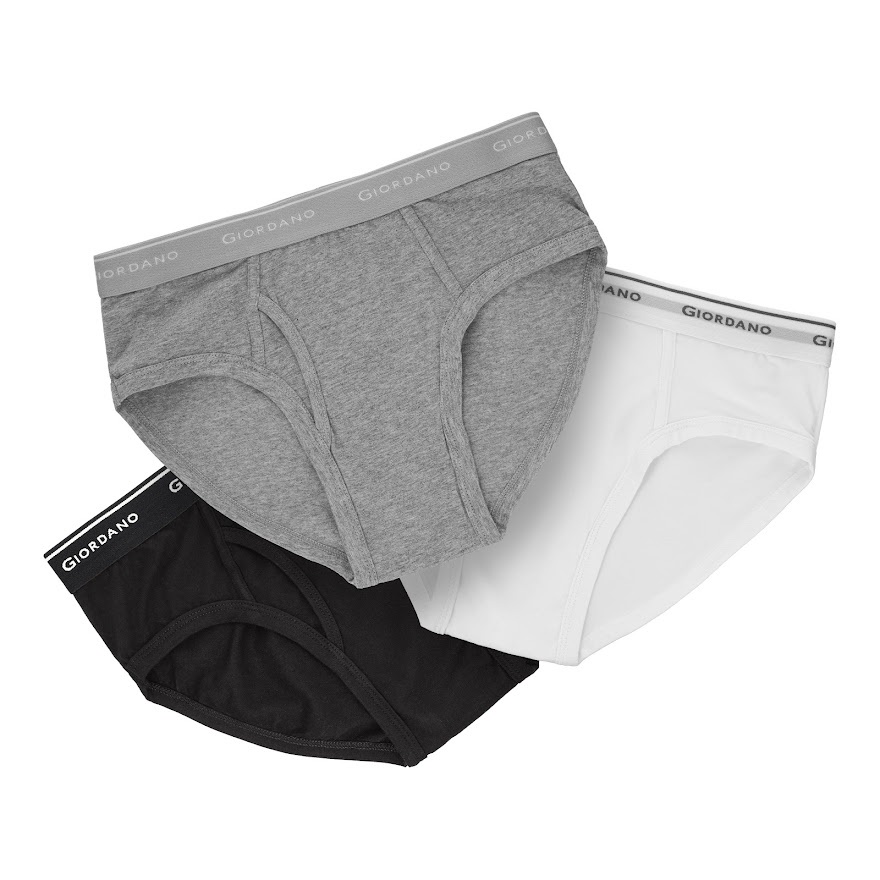 ภาพหน้าปกสินค้า1แถม1 กางเกงใน Giordano Men Underwear กางเกงในผ้าฝ้าย ผ้านิ่ม กางเกงในผู้ชาย แบรนด์แท้ เนื้อผ้าฝ้ายระบายอากาศดี