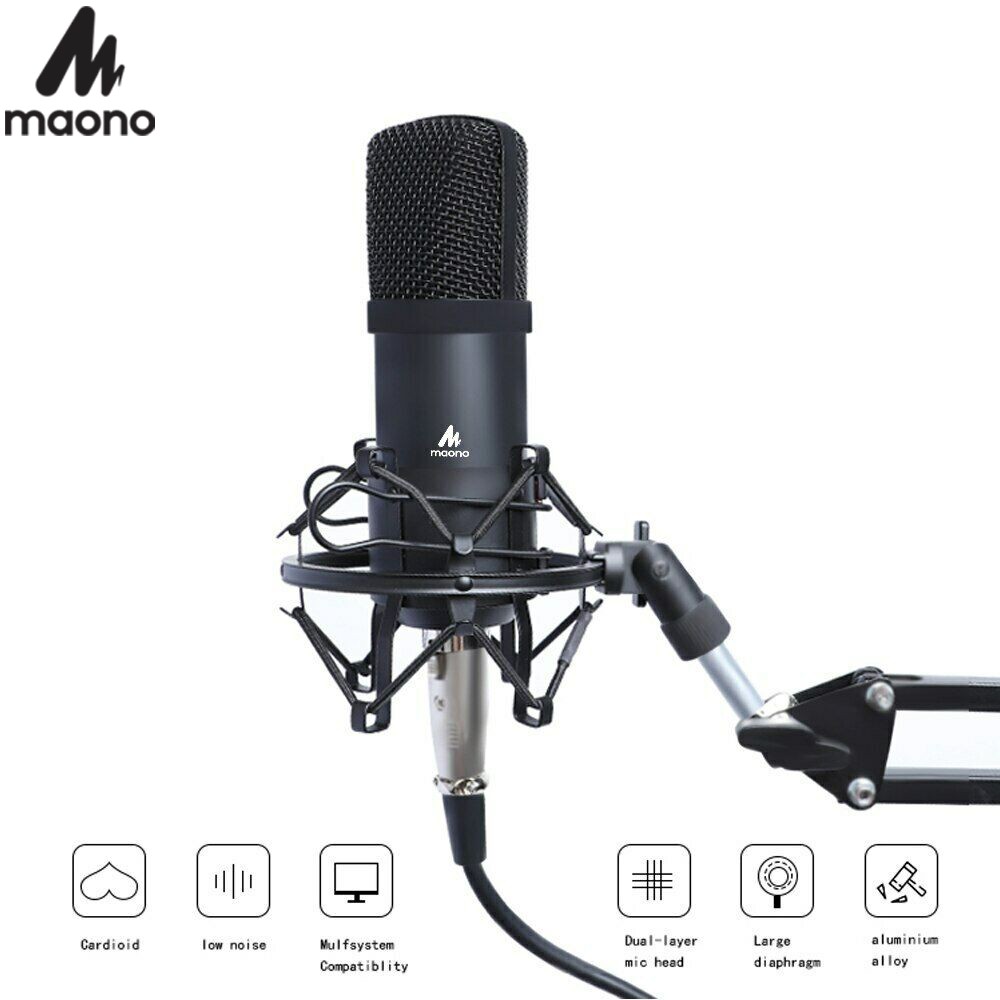 ภาพหน้าปกสินค้าMaono AU-A03 Condenser Microphone Kit Podcast Mic with Boom Arm Microphone Stand ไมโครโฟน ไมค์อัดเสียง ไมค์คอนเดนเซอร์ จากร้าน it.station.shop1 บน Shopee