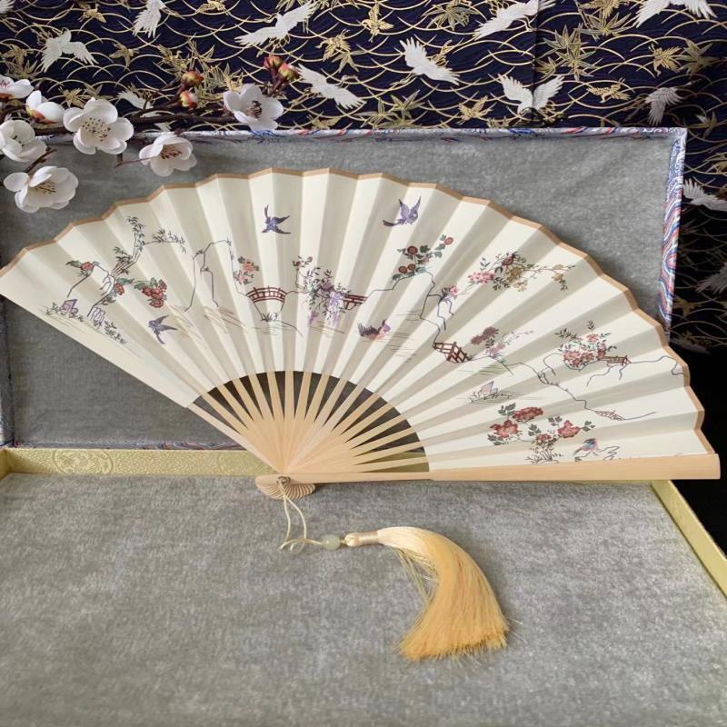 fanzi-flower-and-bird-pattern-double-sided-retro-fan-fan-fan-fan-fan