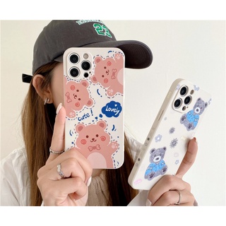 เคสโทรศัพท์มือถือแบบนิ่ม TPU ลายการ์ตูนหมีน่ารัก สําหรับ Samsung A7 2018 A01 A03 CORE Note10 Note20 Note 10 LITE Note10 plus Note 20 ultra A13 A33 A73 M62 A32 M32 a53 5g