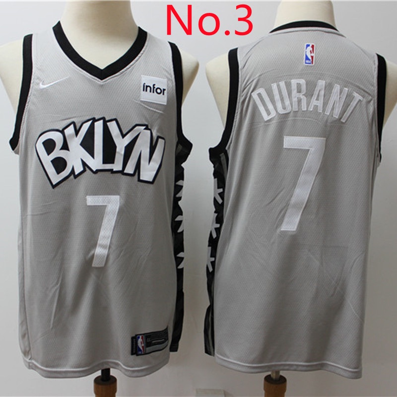 เสื้อกีฬาบาสเก็ตบอล-ลายทีม-nba-brooklyn-nets-jerseys-kevin-durant-number-7-10-สไตล์