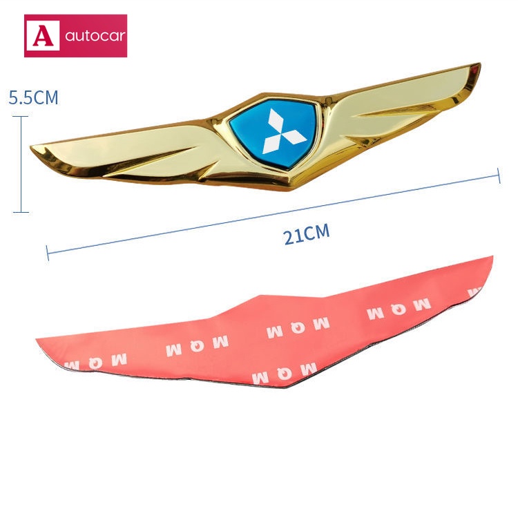 สติกเกอร์โลโก้โลหะ-รูปปีกนางฟ้า-สําหรับ-mitsubishi-xpander-delica-mirage-pajero-sport-l200