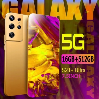 Sunsumg S21 Ultra โทรศัพท์มือถือ 7.5นิ้ว มือถือเดิม 16GB+512GB สนับสนุนไทย สมาร์ทโฟน มือถือราคาถูก 5G ซิมการ์ดคู่ COD