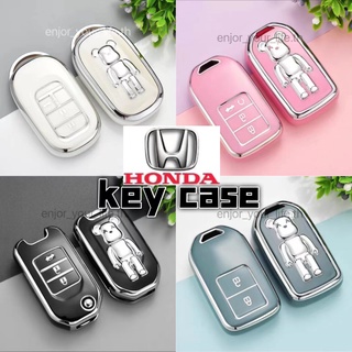 เคสกุญแจรถยนต์ honda ACCORD CIVIC CRV5 HRV FIT CRV พวงกุญแจ พวงกุญแจรถยนต์ ปลอกกุญแจรถยนต์ กระเป๋าใส่กุญแจรถยนต์ free bear