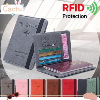 Blackeous กระเป๋าสตางค์หนัง RFID ใส่หนังสือเดินทาง บัตรเครดิต เอกสาร อเนกประสงค์ แบบพกพา บางเฉียบ หลากสี