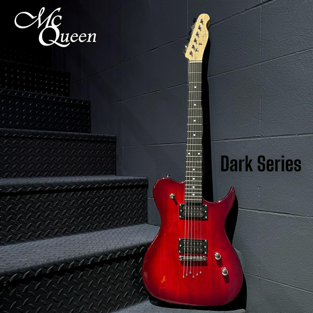 ส่งฟรี-mcqueen-darkseries-รุ่น-dst-22-กีต้าร์ไฟฟ้า-แม็คควีน-ปิ๊กอัป-ฮัมแบคกิ้งคู่-ไม้-alder-eletric-guitar-สี-drak-red