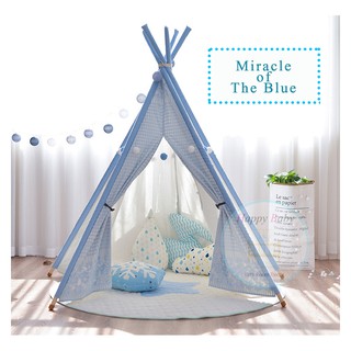 เต้นท์ผ้าเด็ก The miracle of the Blue 5 เสา KID TENT มี 2 สีฟ้า รุ่น T5#006