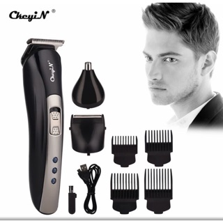 ส่งฟรี3 in 1 เครื่องโกนหนวด Trimmer ผมชาร์จไฟฟ้าจมูกผม Clipper Professional Beard มีดโกนเครื่องตัดผม