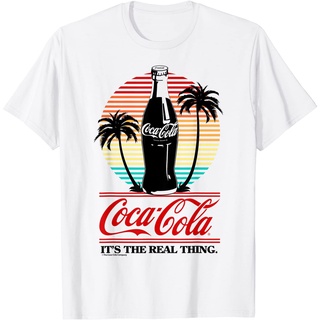 โคคาโคล่า Coca-Cola Real Thing Beach Bottle Graphic T-Shirt T Shirts แขนสั้น เสื้อยืด เกรดพรีเมี่ยม ใส่สบาย ใส่ได้ทั้งหญ