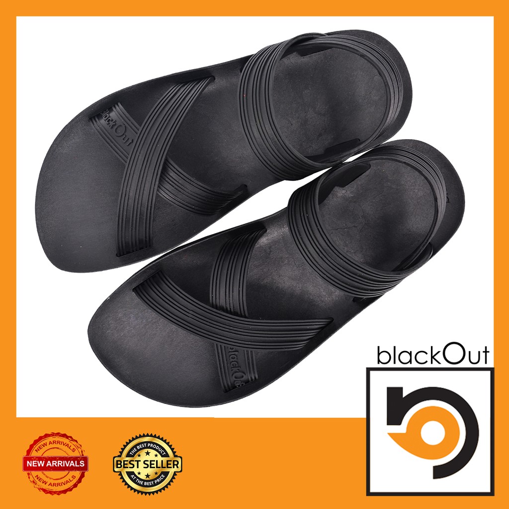 blackout-x1-รองเท้าแตะ-รองเท้ายางกันลื่น-พื้นดำ