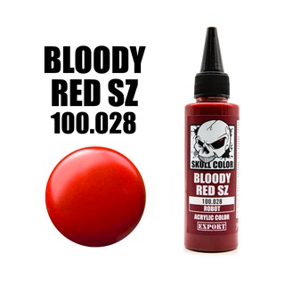 Skull Color 028 Bloody Red SZ สีสูตร Acrylic ผสมสำเร็จสำหรับแอร์บรัช ขนาด 60ml.