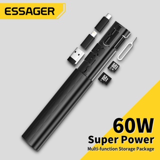 Essager ช่องเสียบซิมการ์ดหน่วยความจํา แบบพกพา อเนกประสงค์ ชาร์จ USB
