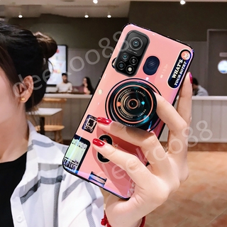 เคสโทรศัพท์ Xiaomi Mi 10T Pro Soft Handphone Case Silicone Cute Fashion Camera Stand Holder Back Cover Casing เคส