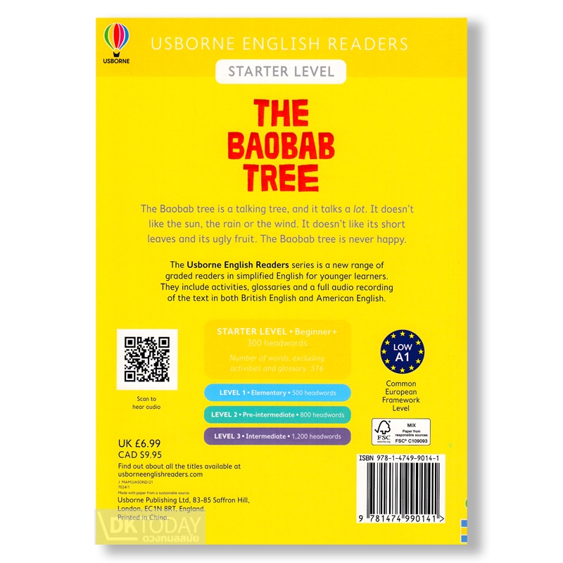 dktoday-หนังสือ-usborne-readers-starter-the-baobab-tree-free-online-audio-british-english-and-american-english