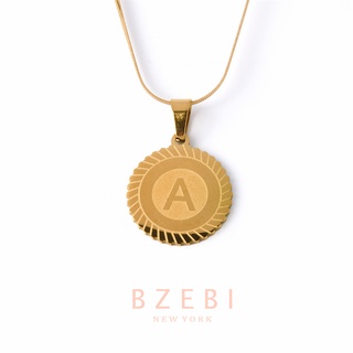 BZEBI สร้อยคอตัวอักษร สเตนเลส ผู้หญิง แฟชั่น necklace จี้ สีทอง น่ารักๆ โซ่ สแตนเลส ไม่ลอก สําหรับผู้หญิง 940N