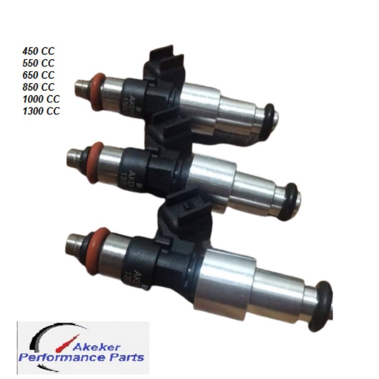 ak101-6x-top-feed-high-performance-60mm-ev14-1300cc-e85-high-impedance-flow-matched-fuel-injector-silver-หัวฉีด