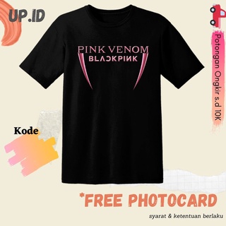 เสื้อยืดคอกลมเสื้อยืด พิมพ์ลาย Blackpink PINK VENOM BORN PINK ฟรีโฟโต้การ์ด || เสื้อยืดพรีเมี่ยม Blackpink || เสื้อยืด C