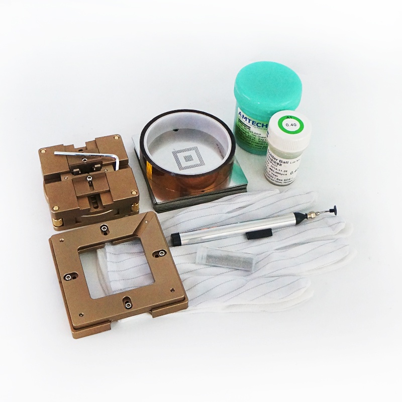 BGA Reballing Kit 90mm reballing jig Station 36pcs 90mm Stencils Reball