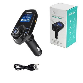 T11 Car Bluetooth Transmitter FM บลูทูธเครื่องเสียงรถยนต์ เครื่องเล่นMP3 ผ่าน USB SD Card  แท้