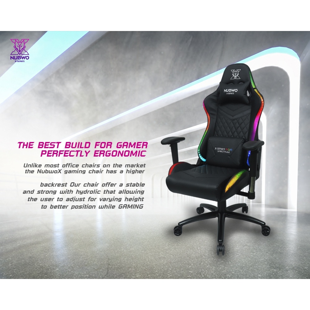 ภาพหน้าปกสินค้าNubwo X107+ RGB SPECTRUM เก้าอี้เกมมิ่งมีไฟ RGB ปรับเอนได้ 160 องศา ของแท้รับประกัน 2 ปี จากร้าน nubwo_officialshop บน Shopee