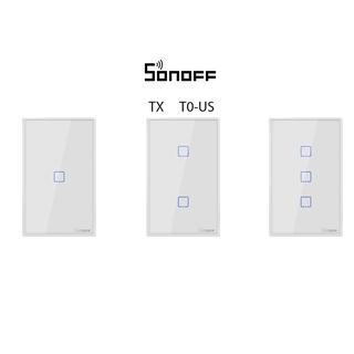 สินค้า Sonoff TX WiFi สวิตช์ติดผนัง T0 US สวิตช์ไฟสัมผัสไร้สาย แผงสวิตช์อัจฉริยะ APP จับเวลา Alexa Google Home