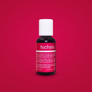 Chefmaster Fuchsia Liqua-Gel Food Coloring 20ml (5114)/0.7oz สีเจลผสมอาหาร สีบานเย็น