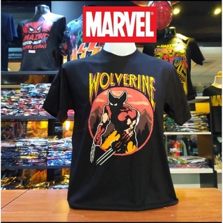 เสื้อยืดMarvel_ลิขสิทธิ์แท้Wolverineสีดำ(mvx-059)