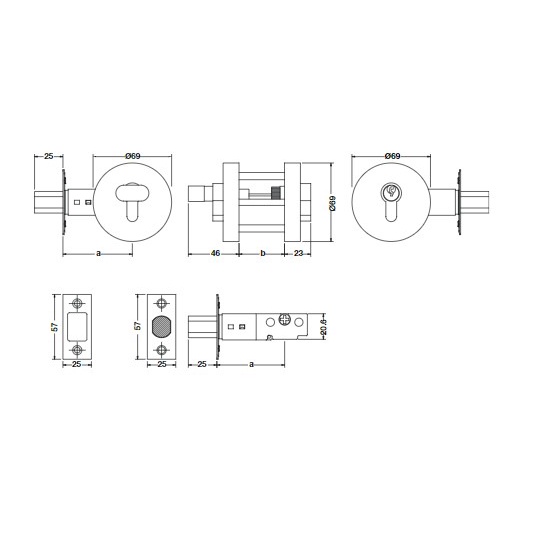 hafele-489-10-573-กุญแจลิ้นตาย-หางปลาบิด-สีดำด้าน-ทรงกลม-matt-black-single-deadbolt-กุญแจลิ้นตาย-หางปลาบิด-ดำด้าน