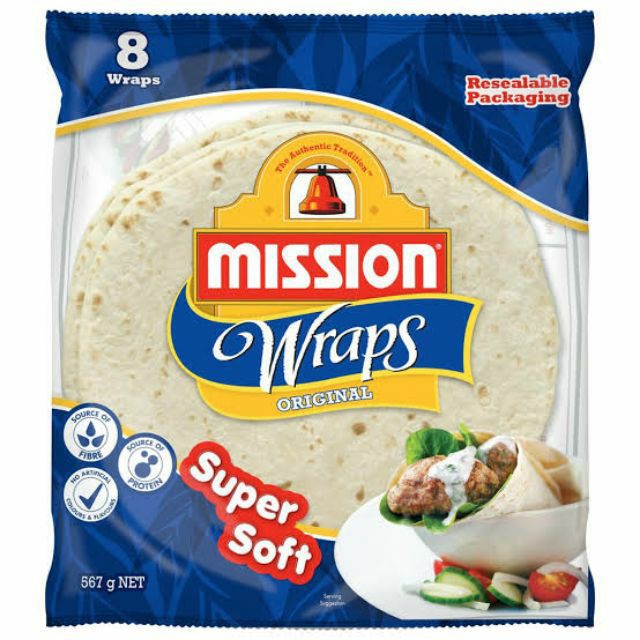 Mission แป้งตอติญ่า Mission tortillas wrap 8แผ่น 360 g (HALAL) Shopee