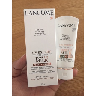 พร้อมส่ง Lancome UV Expert Youth Shield Tone Up Milk SPF 50+ PA++++ 30ml #Pearly White 30 ml (สคบ.)กล่องเทสเตร์✅💯