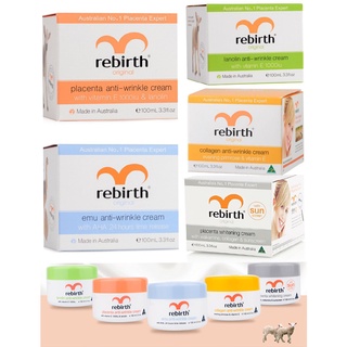 ครีมรกแกะออสเตรเลียแท้ 100% Rebirth Placenta Cream 100ml. มี 5 สูตร นำเข้าจากออสเตรเลีย