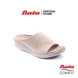 Bata Comfit บาจา คอมฟิต รองเท้าเพื่อสุขภาพแบบสวม รองรับน้ำหนักเท้า สวมใส่ง่ายน้ำหนักเบา สูง 1 นิ้ว สำหรับผู้หญิง  รุ่น Zeta สีเบจ 6698868