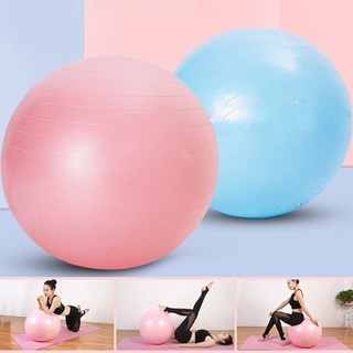 ลูกบอลโยคะ บอลโยคะ ลูกบอลฟิตเนส สีฟ้า ชมพู พาสเทล มี 3 ขนาด พร้อมที่สูบลม
