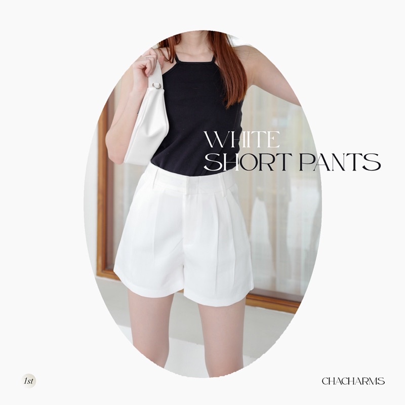 charming-shorts-white-กางเกงขาสั้น