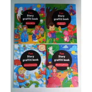 ชุดสมุดนิทานระบายสี Fun Story Graffiti Book 4 เล่ม