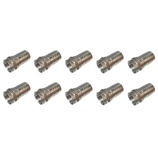 ปลั๊ก F-TYPE RG-6 แบบบีบ จำนวน 10 ตัว