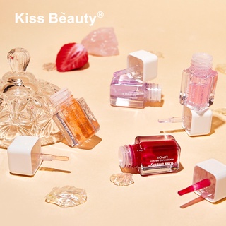 Kiss Beauty ลิปสติก ลิปกลอส เนื้อกํามะหยี่ ชิมเมอร์ ให้ความชุ่มชื้น ติดทนนาน