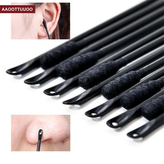 10/100pcs Multifunction Disposable Blackhead Acne Removing Cotton Swab Ear Cleaning Makeup Tools