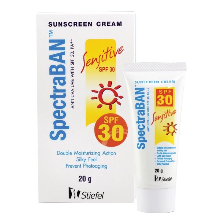 SpectraBAN Sensitive SPF30 สเป็คตร้าแบน ครีมกันแดด สำหรับผิวเป็นสิว ซึม ...