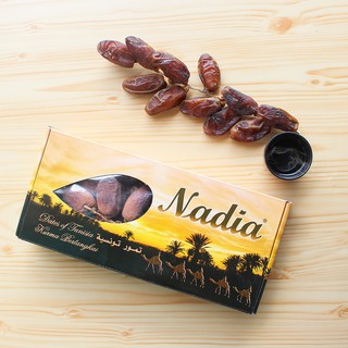 ของแท้!! อินทผาลัม อบแห้ง Nadia Dates กล่อง 500 กรัม ยอดนิยม