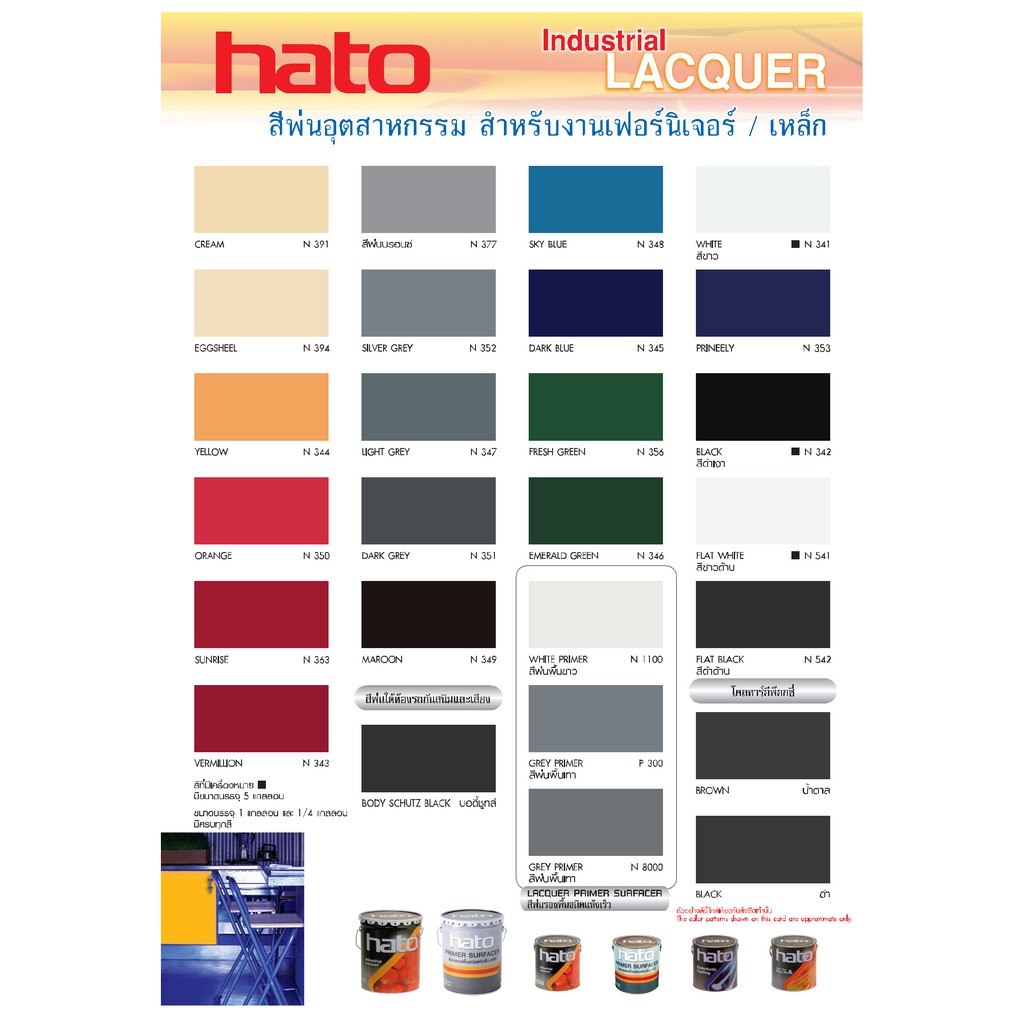 สีพ่นอุตสาหกรรม-hato-ขนาด-0-8-ลิตร-1-4-กล-ฮาโต้-สีพ่น-สีรองพื้น-สีพ่นรถ-สีพ่นไม้-สีพ่นเหล็ก-พ่นพื้นเทา-พ่นพื้นไม้