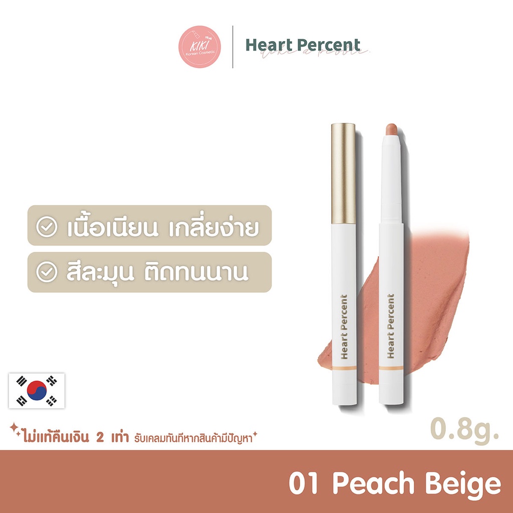 ภาพหน้าปกสินค้า(2ชิ้นลด10%) ลิปที่ลิซ่าเลือกใช้ โทนสีละมุนตุ้นสวยมาก สีกำลังอินเทรนด์ Heart Percent Dot On Mood Lip Pencil  0.8g จากร้าน kikikoreancosmetic บน Shopee
