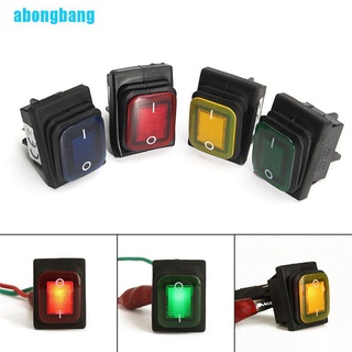 Abongbang สวิตช์โยก 4 Pin 12V LED กันน้ํา สําหรับเรือ รถยนต์