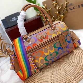 COACH (C4396) ROWANN SATCHEL IN RAINBOW SIGNATURE CANVAS