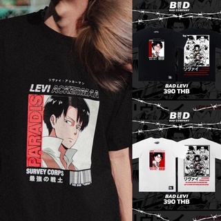 "LEVI" Titan (ไททัน) อนิเมะ เสื้อยืดสกรีนลาย สตรีทแฟชั่น by badcompany.th | unisex ใส่ได้ทั้งชายและหญิง