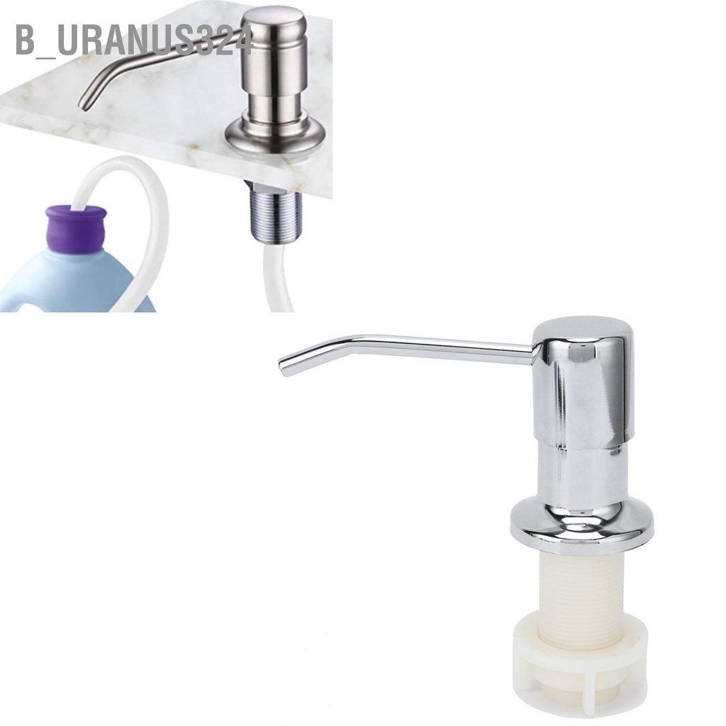 b-uranus324-sink-soap-pump-kit-304-stainless-steel-dispenser-head-silicone-tube-for-kitchen-bathroom