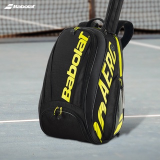 สินค้า Babolat Tim series กระเป๋าเทนนิสกระเป๋าแบดมินตันสำหรับผู้ชายและผู้หญิงความจุขนาดใหญ่กระเป๋าเป้สะพายหลัง 3 แพ็ค