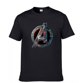 เสื้อยืดใหม่ 2022เสื้อยืดผ้าฝ้ายพิมพ์ลาย The Avengers Capn America Marvel Hero สีดำL XL  XXL 3XL